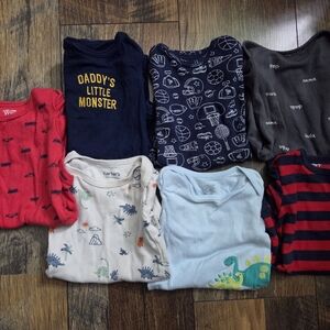 Baby Boy 6 Months Clothing- 21 Pieces- Tops, Bottoms, Sleepers, Onsies